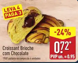 ALDI Croissant Brioche com Chocolate promoção