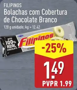 ALDI FILIPINOS Bolachas com Cobertura de Chocolate Branco promoção