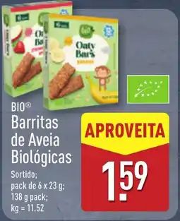 ALDI BIO Barritas de Aveia Biológicas promoção
