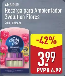 ALDI AMBIPUR Recarga para Ambientador 3volution Flores promoção