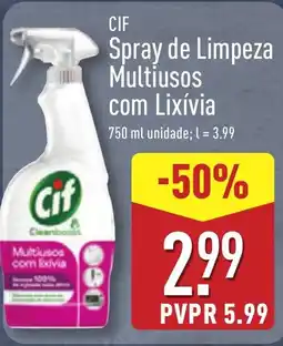 ALDI CIF Spray de Limpeza Multiusos com Lixívia promoção