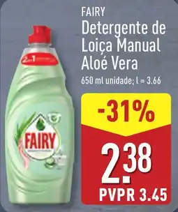 ALDI FAIRY Detergente de Loiça Manual Aloé Vera promoção