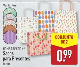 ALDI HOME CREATION Sacos para Presentes promoção