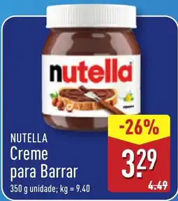 ALDI NUTELLA Creme para Barrar promoção