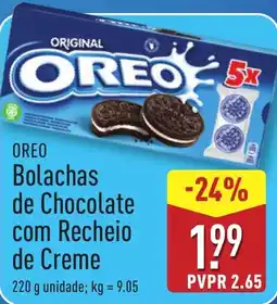 ALDI OREO Bolachas de Chocolate com Recheio de Creme promoção