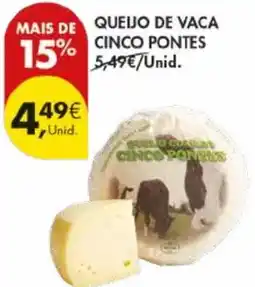 Pingo Doce Queijo de vaca cinco pontes promoção