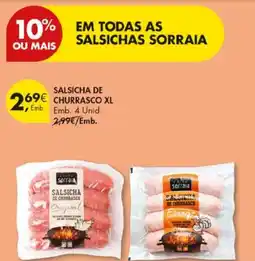 Pingo Doce Salsicha de churrasco XL promoção