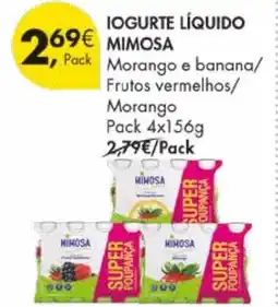 Pingo Doce Iogurte líquido mimosa promoção
