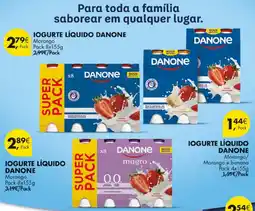 Pingo Doce Iogurte líquido danone promoção