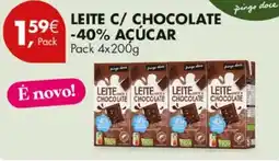 Pingo Doce Leite c/ chocolate -40% açúcar promoção