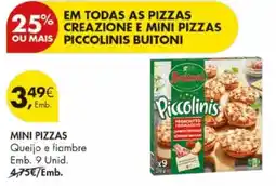 Pingo Doce Mini pizzas queijo e fiambre promoção