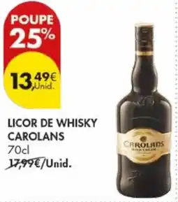 Pingo Doce Licor de whisky carolans promoção