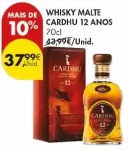 Pingo Doce Whisky malte cardhu 12 anos promoção