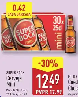 ALDI SUPER BOCK Cerveja Mini promoção