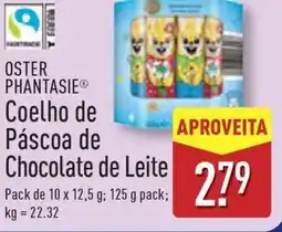 ALDI OSTER PHANTASIE Coelho de Páscoa de Chocolate de Leite promoção