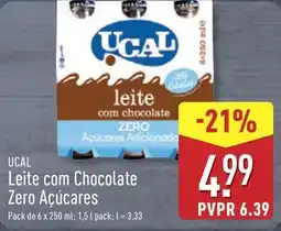 ALDI UCAL Leite com Chocolate Zero Açúcares promoção