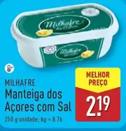 ALDI MILHAFRE Manteiga dos Açores com Sal promoção