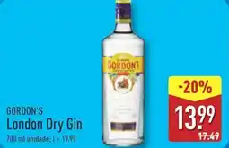 ALDI GORDON'S London Dry Gin promoção