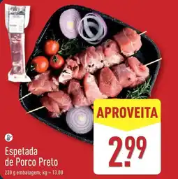 ALDI Espetada de Porco Preto promoção
