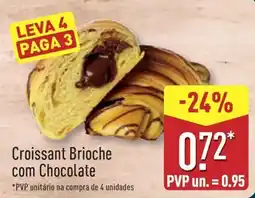 ALDI Croissant Brioche com Chocolate promoção