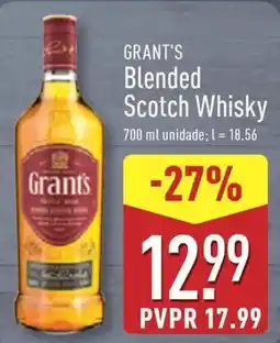 ALDI GRANT'S Blended Scotch Whisky promoção