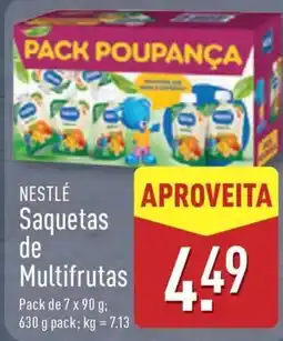 ALDI NESTLÉ Saquetas de Multifrutas promoção