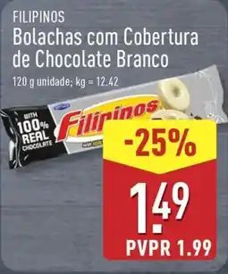 ALDI FILIPINOS Bolachas com Cobertura de Chocolate Branco promoção