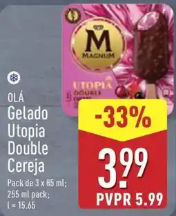ALDI OLÁ Gelado Utopia Double Cereja promoção