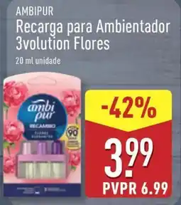 ALDI AMBIPUR Recarga para Ambientador 3volution Flores promoção