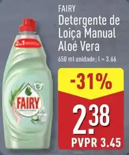 ALDI FAIRY Detergente de Loiça Manual Aloé Vera promoção