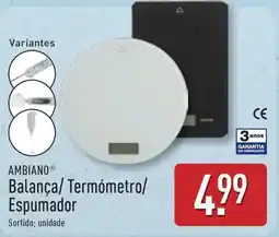 ALDI AMBIANO Balança/ Termómetro/ Espumador promoção