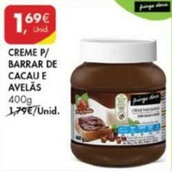 Creme p/Barrar de Cacau e Avelãs 400g