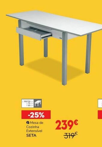 Conforama Mesa extensível promoção