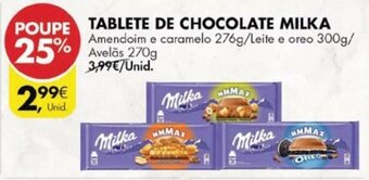 Pingo Doce Tablete de Chocolate Milka promoção