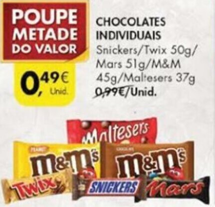Pingo Doce Chocolates Individuals promoção