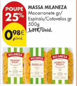 Pingo Doce Massa milaneza promoção