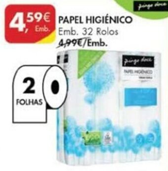 Papel Higiénico Pingo Doce 32 rolos