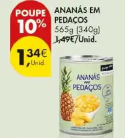 Pingo Doce Ananás em pedaços promoção