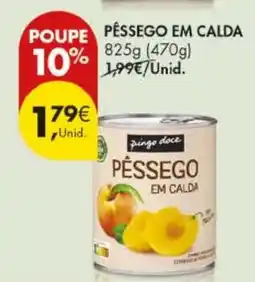 Pingo Doce Pessego em calda promoção
