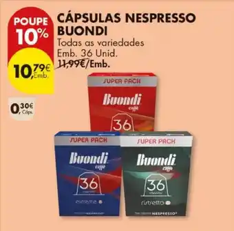 Pingo Doce Cápsulas nespresso buondi promoção