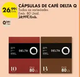 Pingo Doce Cápsulas de café delta q promoção