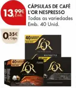 Pingo Doce Cápsulas de cafélor l'or nespresso promoção