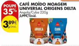 Pingo Doce Cafe moido Moagem universal origens delta promoção