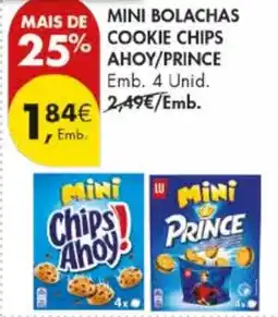 Pingo Doce Mini bolachas cookie chips Ahoy/ prince promoção