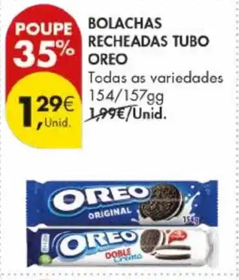 Pingo Doce Bolachas recheadas tubo oreo promoção
