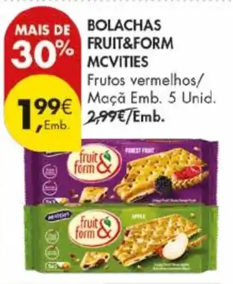 Pingo Doce Bolachas fruit&form mcvities promoção