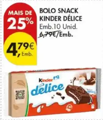 Pingo Doce Bolo snack kinder délice promoção