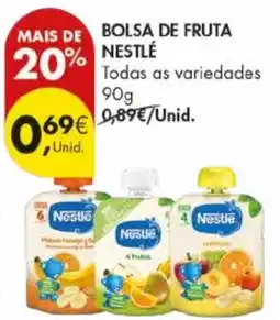 Pingo Doce Bolsa de fruta nestle promoção