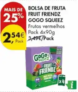 Pingo Doce Bolsa de fruta fruit friendz gogo squeez promoção