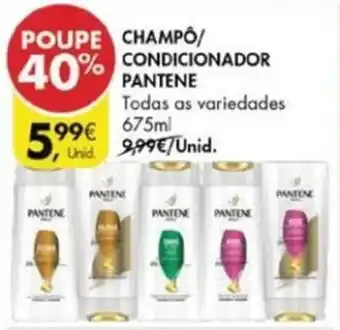 Pingo Doce Champô/Condicionador Pantene 675ml promoção